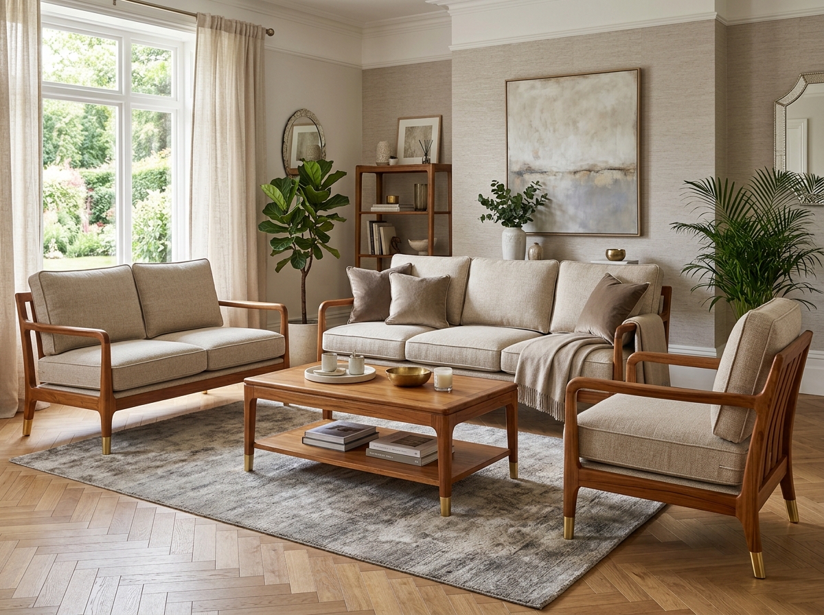 Royal Teak Wood Sofa manufactured in Tamil Nadu