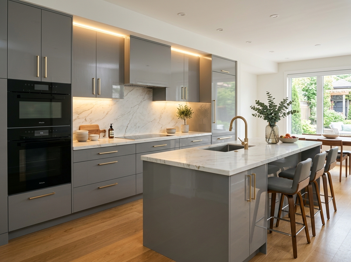 Factory-finished modular kitchen